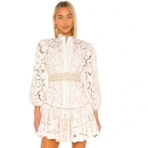 Zimmermann Embroidered Lace Mini Dress Size Small